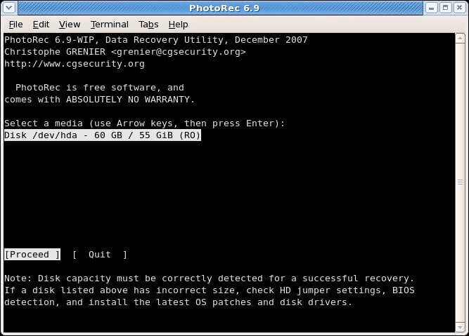 PhotoRec Data Recovery